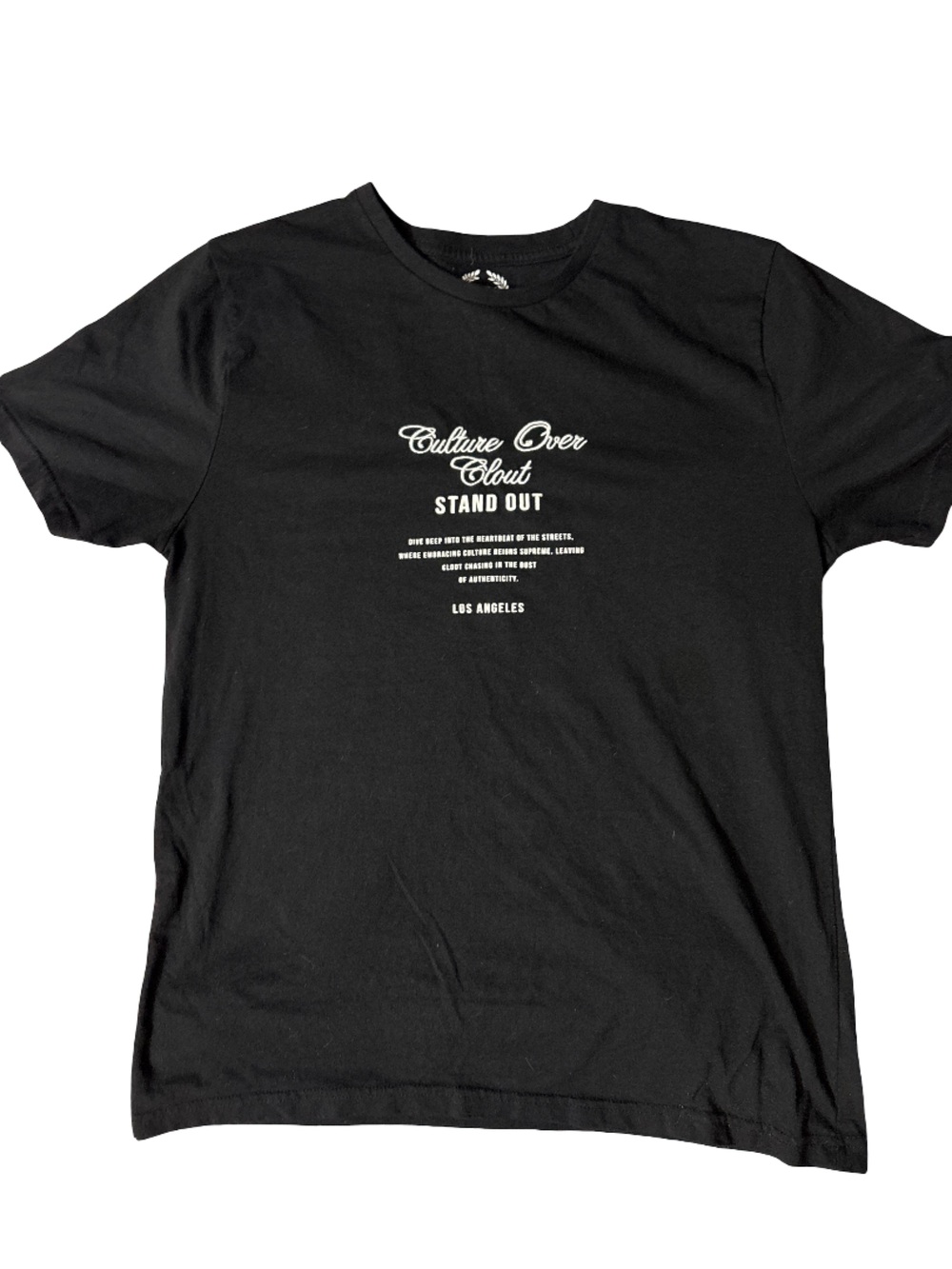 Culture Over Clout Black Graphic Tee